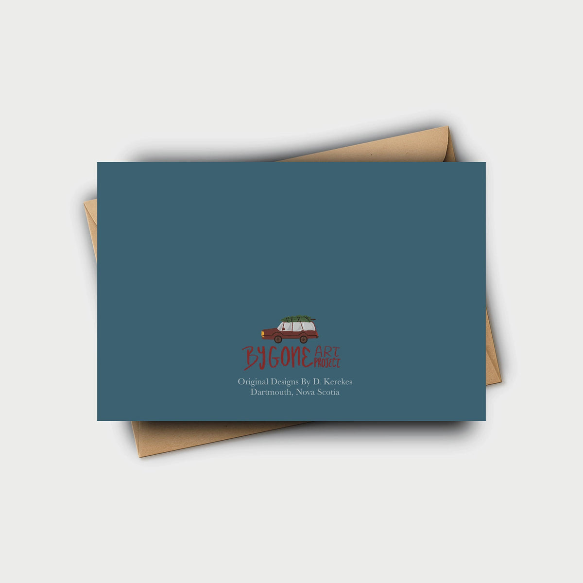 Bygone Art Project - Snowy Tree Delivery Holiday Card | Christmas, Greetings