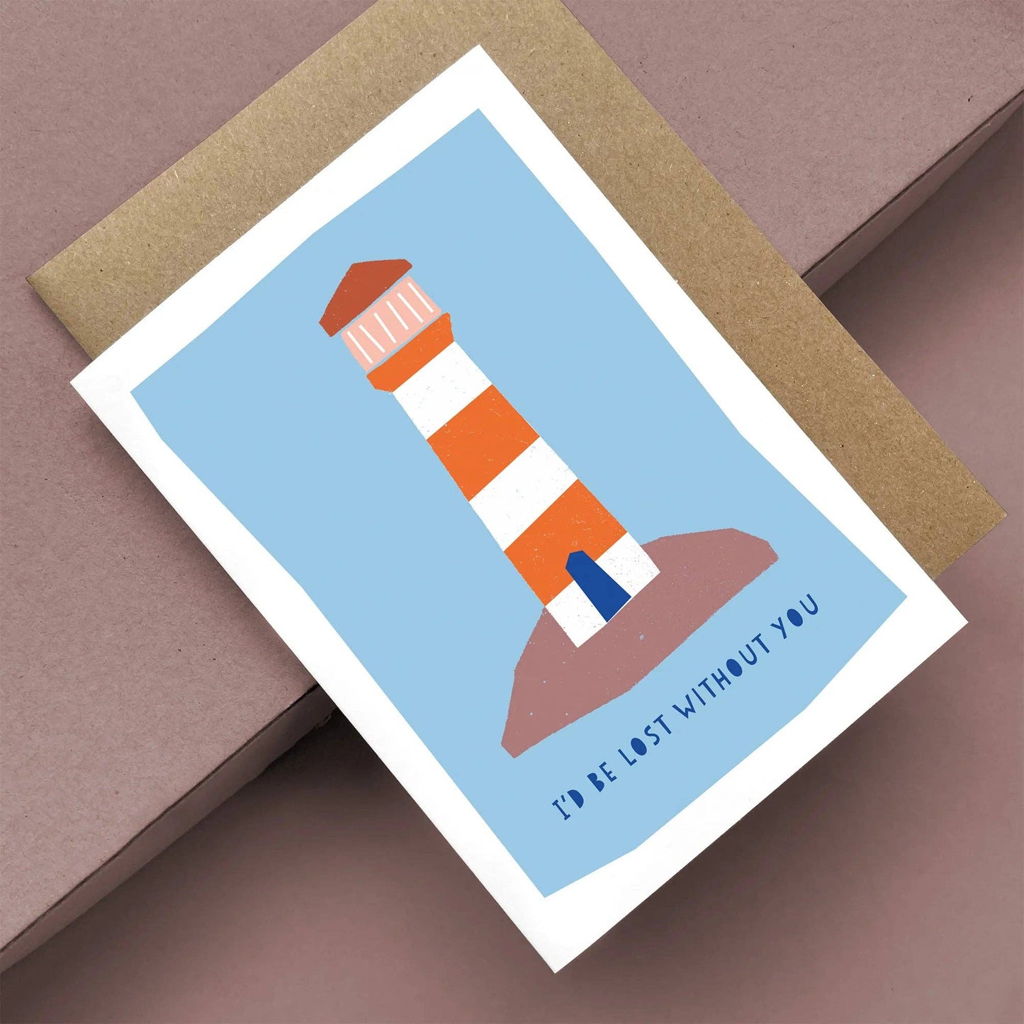 Kautzi Illustrations - Greeting Card Lost Without You – Blank