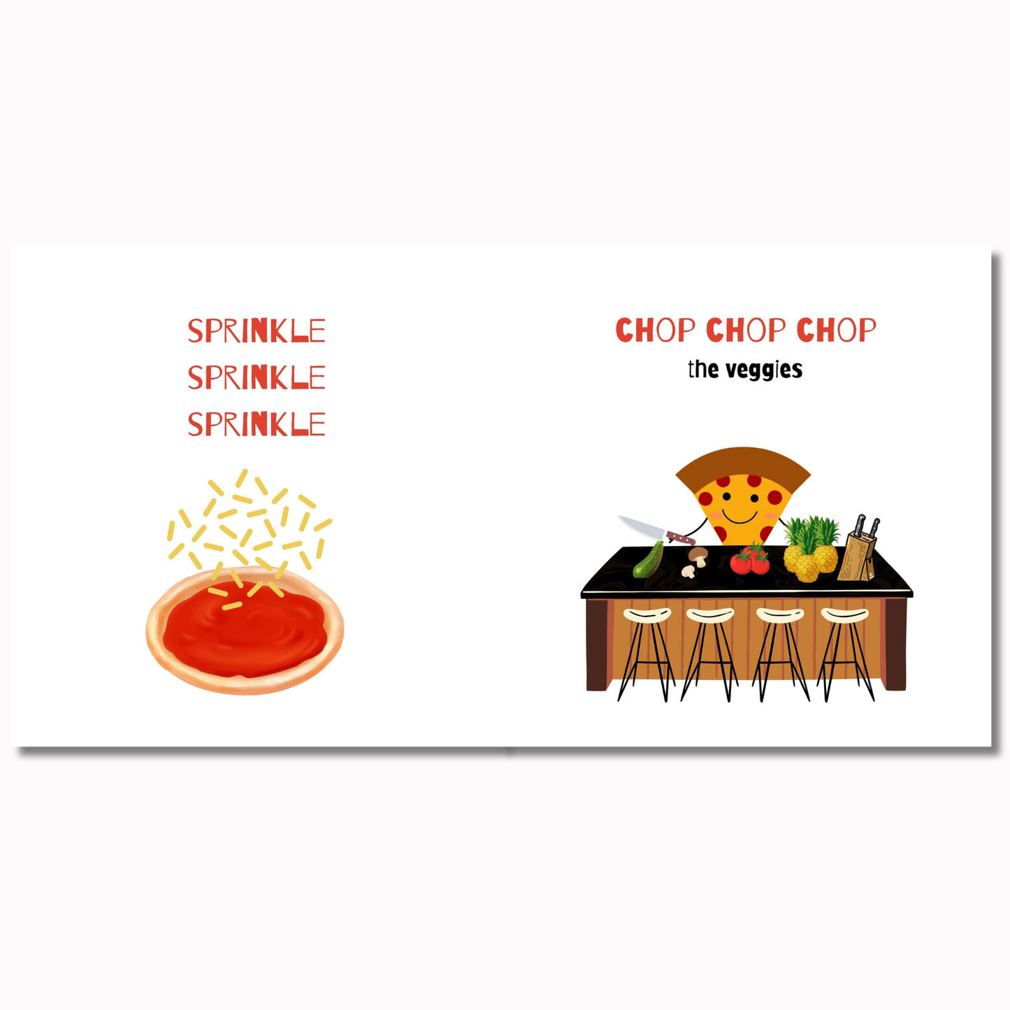 Doodle Paw Press - Hello Pizza! A Board Book For Little Foodies - Agricola Street Books