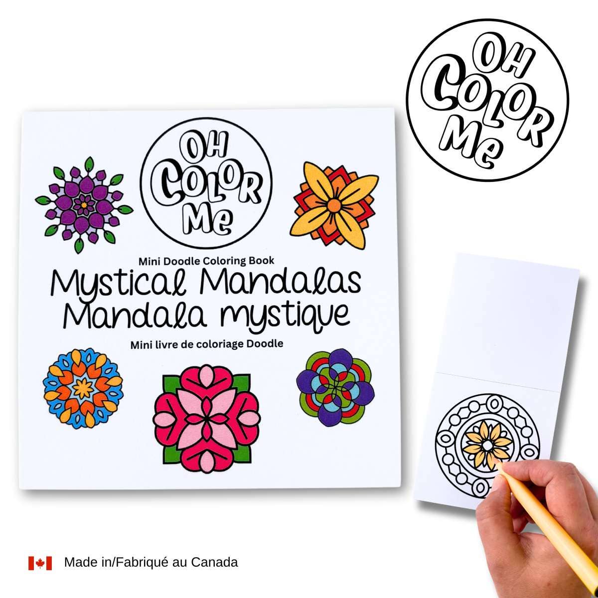 Oh Color Me - Mini Coloring Book Mystical Mandalas, Stocking Stuffer