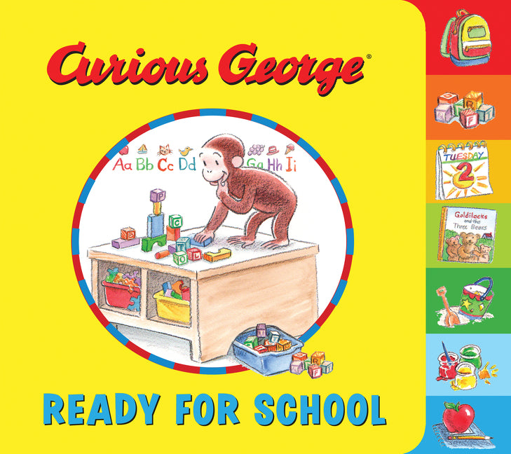 Curious George: Ready for School Tabbed Board Book - Agricola Street Books