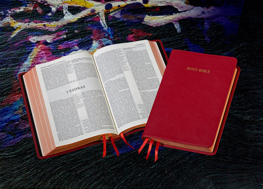 Bible ESV Diadem Reference Edition with Apocrypha Red Calfskin leather, Red-letter Text, ES545:XRAL