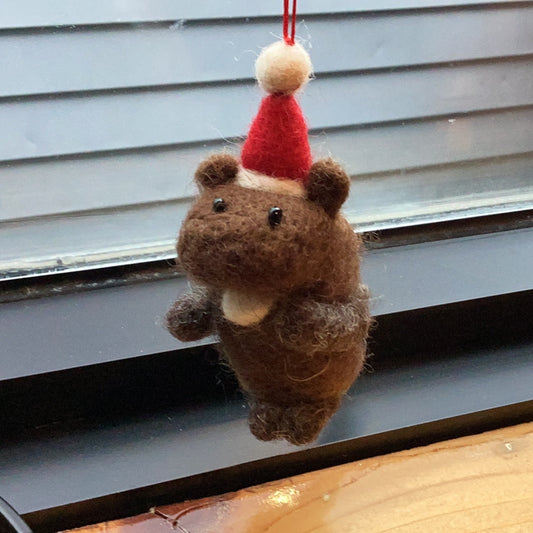 Wool Beaver Ornament