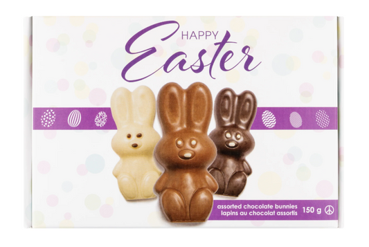 Peace By Chocolate Easter Hollow Bunny 3-Pack