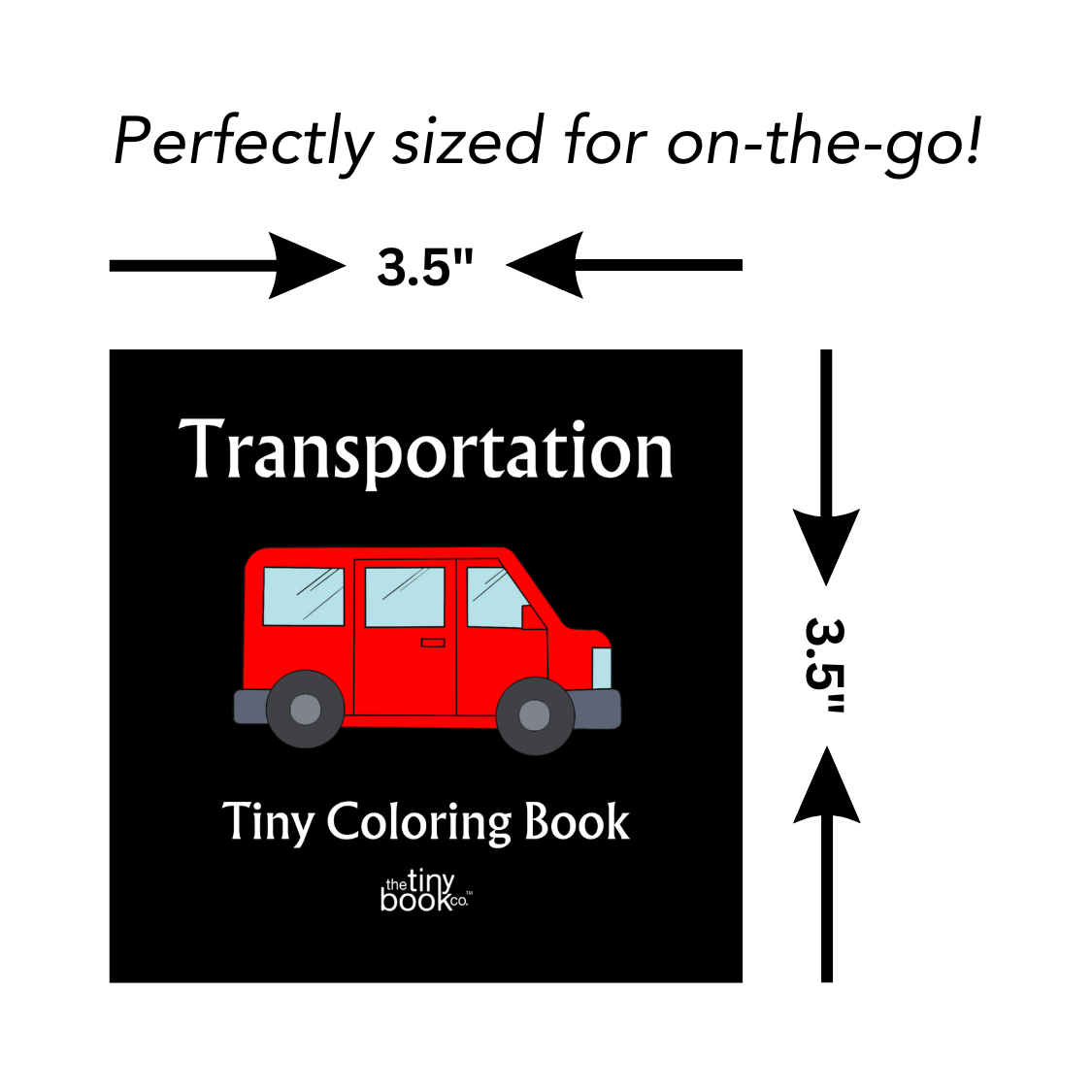 The Tiny Book Co. ™ - Transportation Tiny Coloring Book