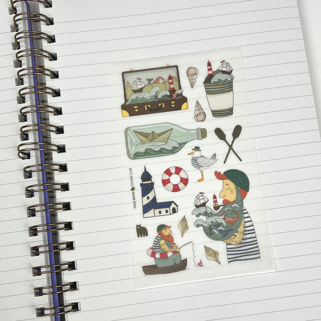 Four Bears Sticker Club - Wander the Waves - Agricola Street Books