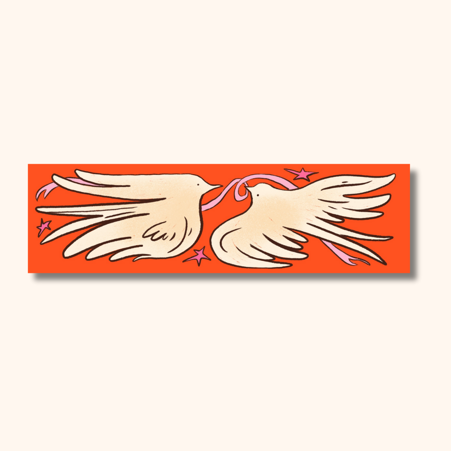 Brush + Bird Paper Co. - Love Birds Bookmark | Illustrated Valentines Day Bird Design