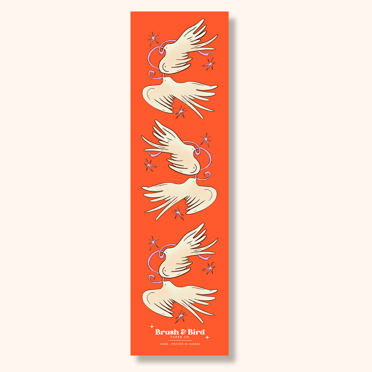 Brush + Bird Paper Co. - Love Birds Bookmark | Illustrated Valentines Day Bird Design