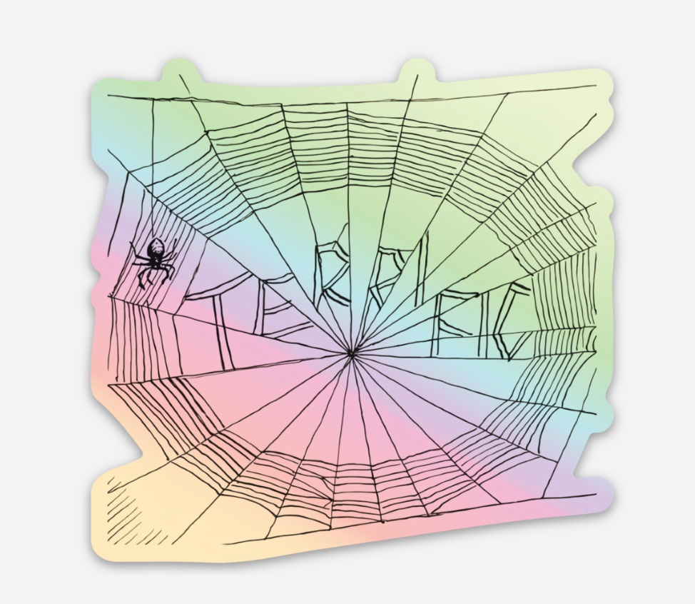 NovelTea Bookstore & Gifts - Terrific - Charlotte's Web Hollographic Vinyl Sticker - Agricola Street Books