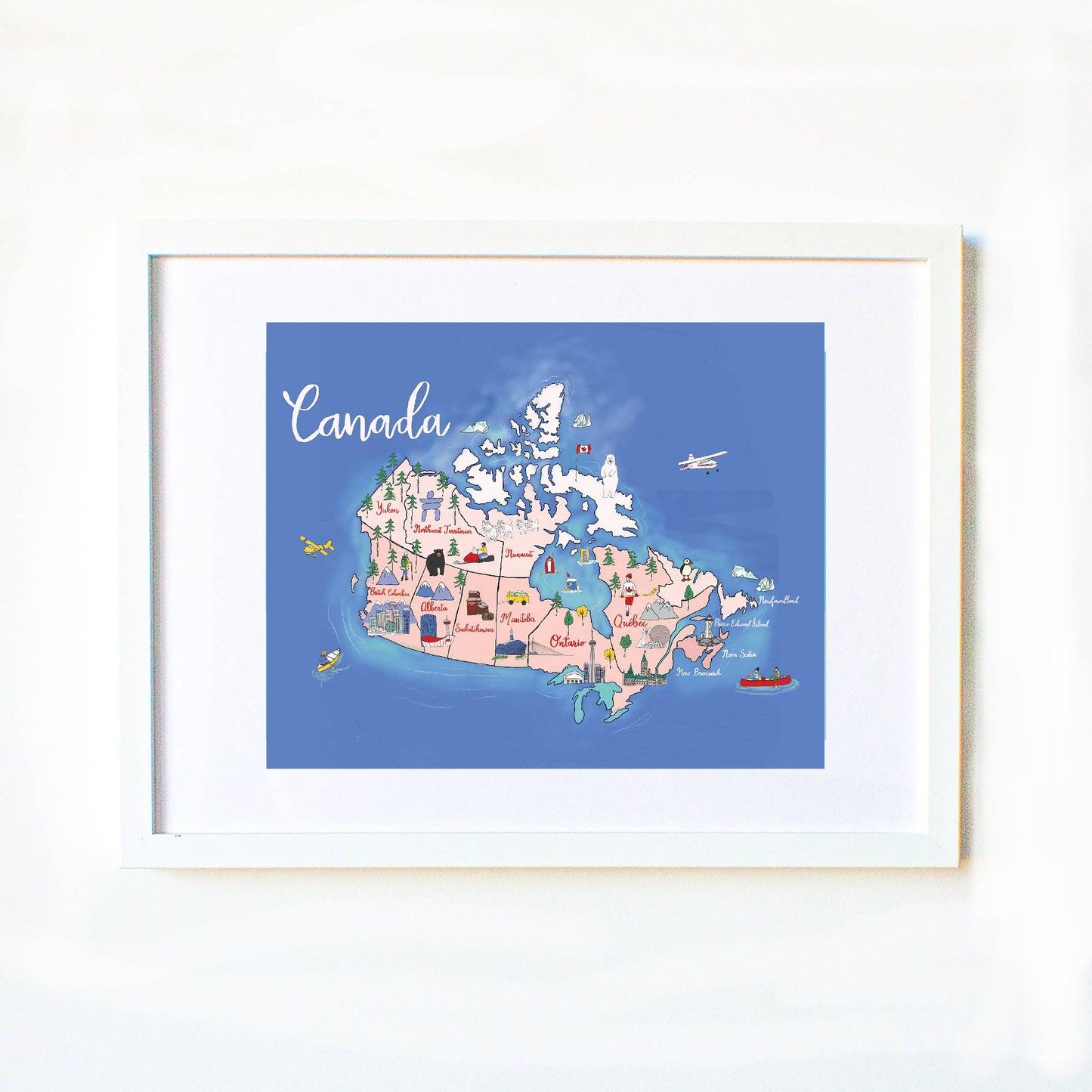 Creationzbycatherine - Canada map, Art print