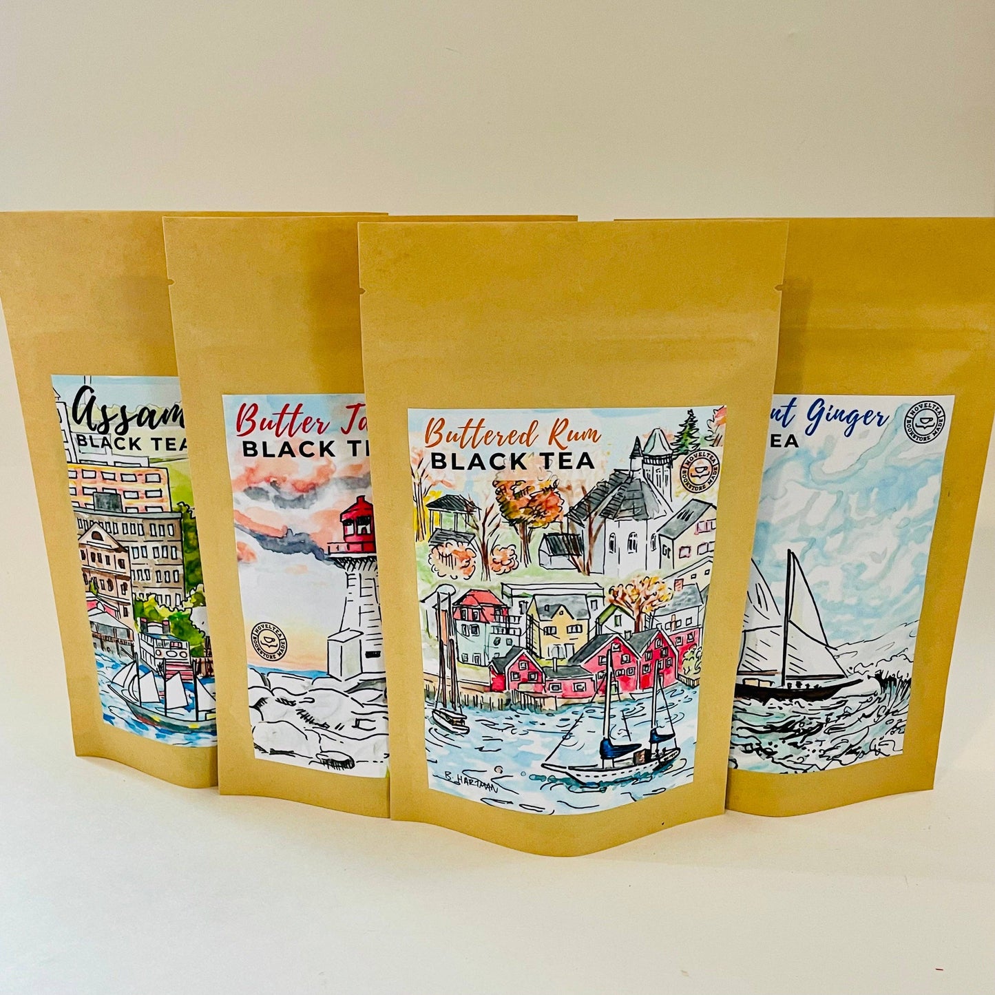 NovelTea Bookstore & Gifts - Artist Label | Halifax Waterfront - Assam Orange Pekoe BLACK TEA - Agricola Street Books