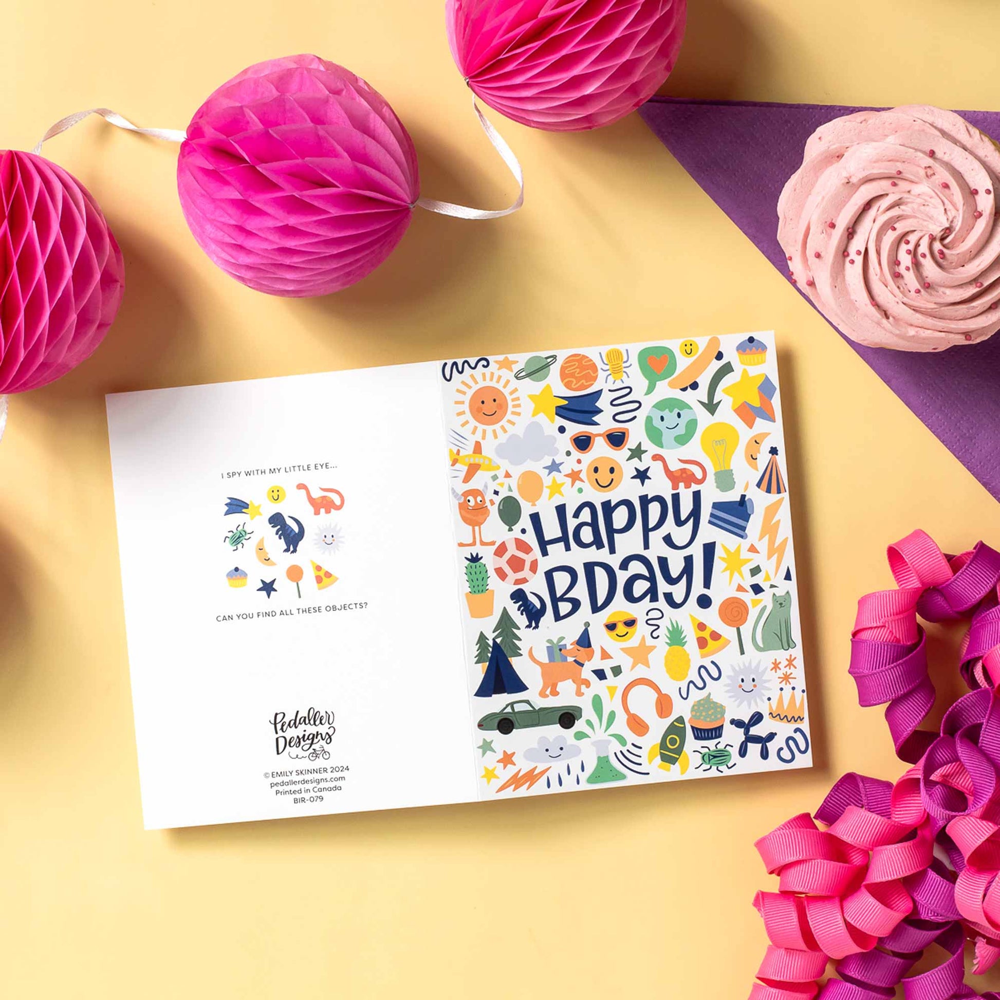 Pedaller Designs - Eye Spy Birthday Card for Kids - Agricola Street Books