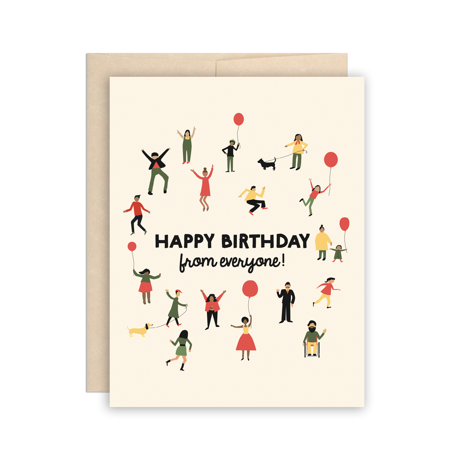 The Beautiful Project - Happy Birthday From Everyone Card, Inclusive Group Card - Agricola Street Books