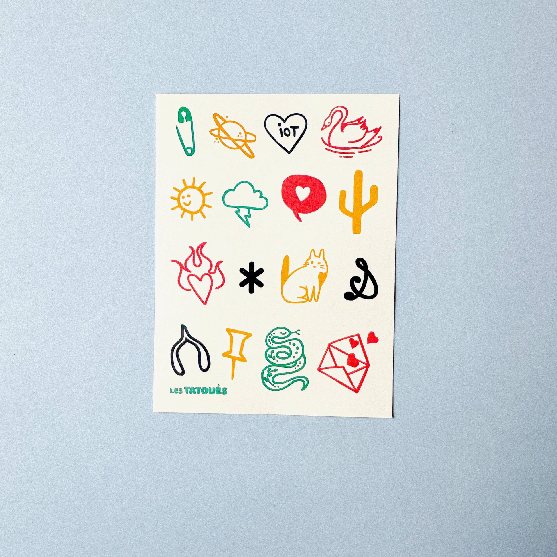 Les Tatoués - The Tiny Doodles - Temporary tattoos - Agricola Street Books