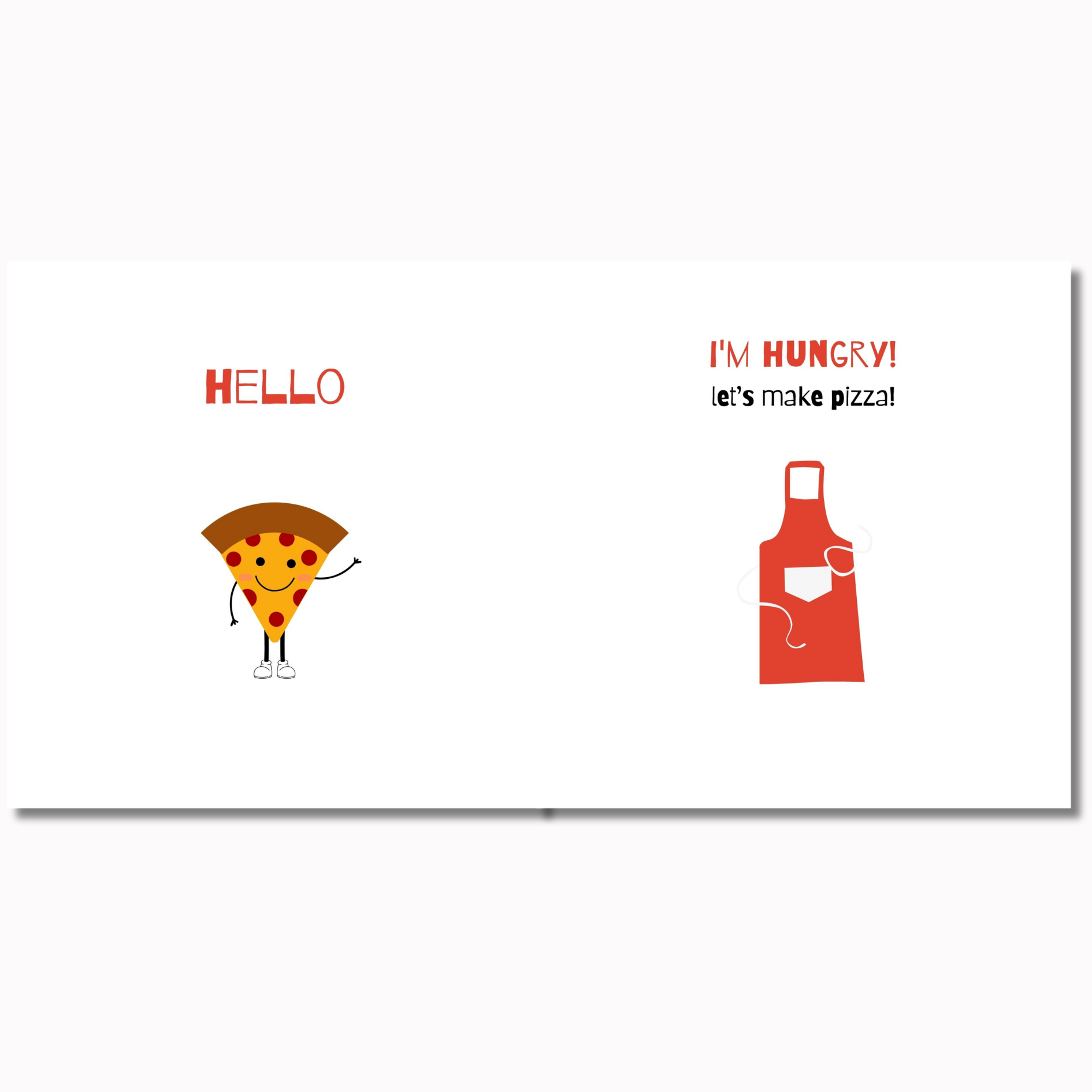 Doodle Paw Press - Hello Pizza! A Board Book For Little Foodies - Agricola Street Books