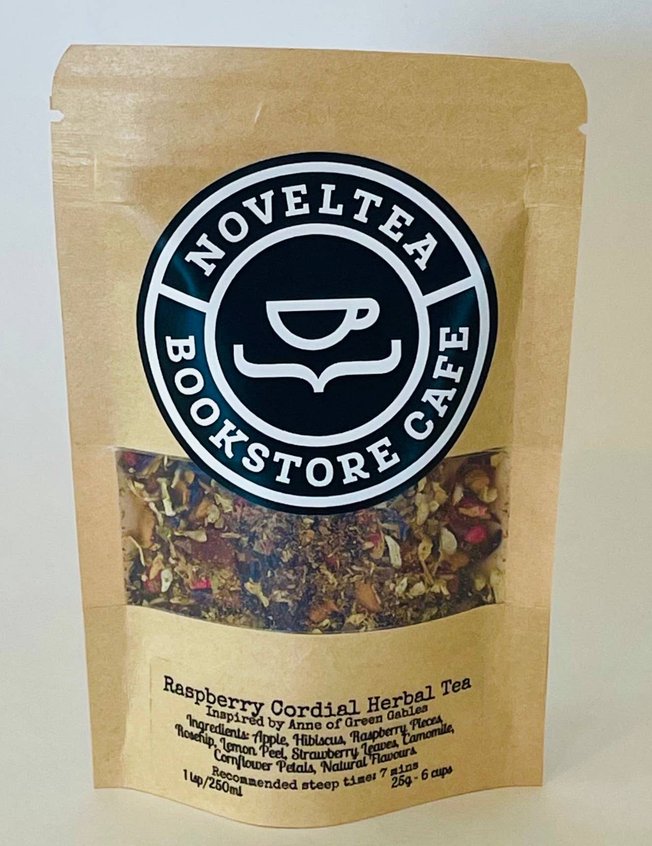 NovelTea Bookstore & Gifts - Anne of Green Gables Inspired - Raspberry Cordial HERBAL TEA