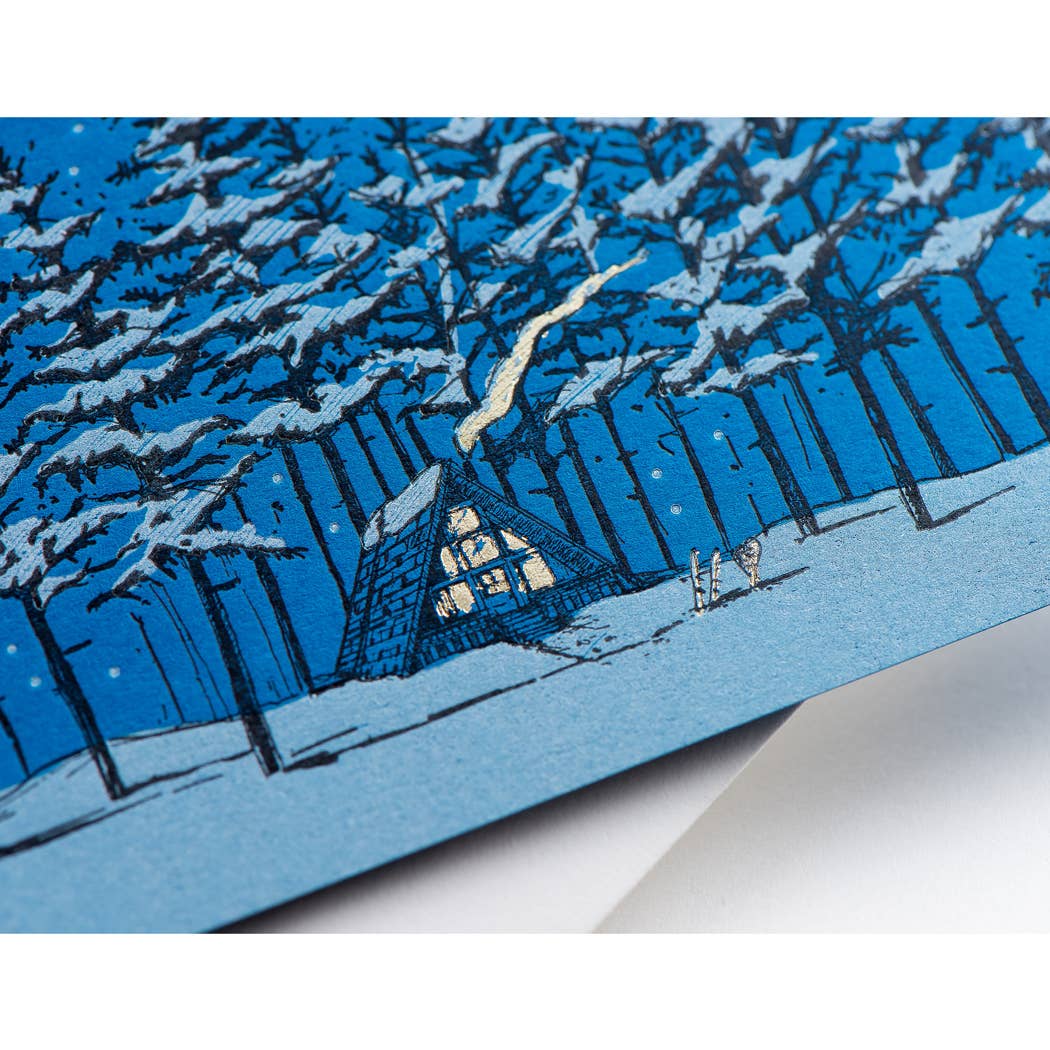 Porchlight Press Letterpress - Holiday Cozy A-Frame Card