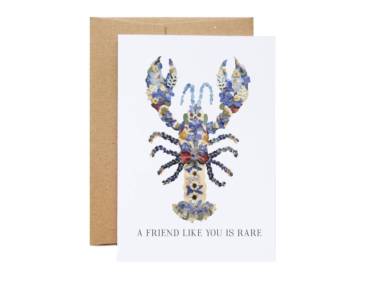 Seek & Bloom Creative Co. - Lobster Blue, A Friend Like You is Rare, Large Greeting Card - Agricola Street Books