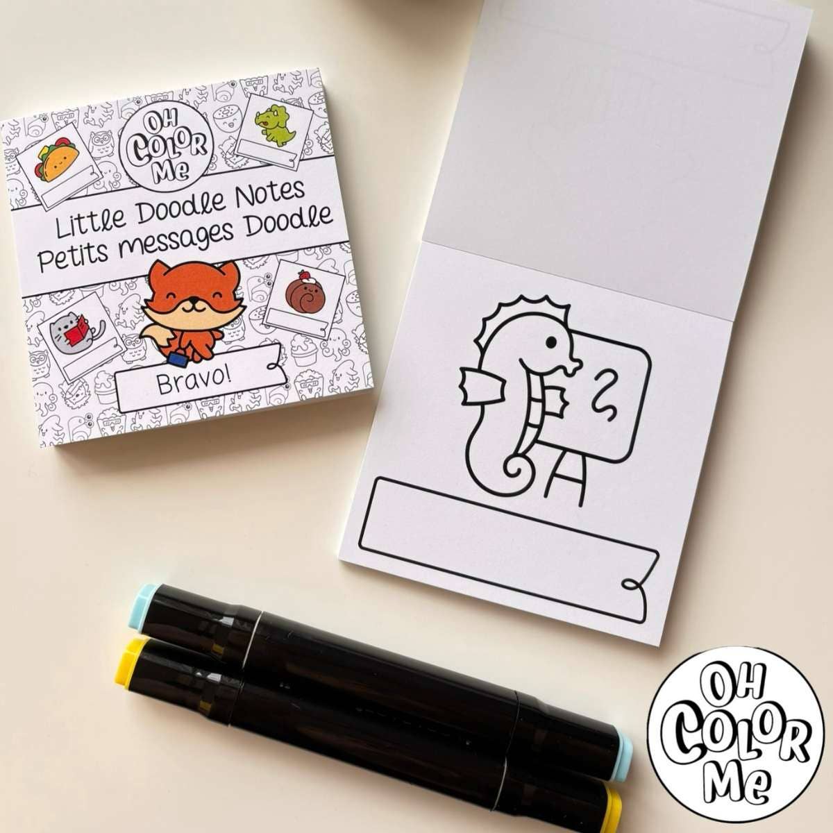 Oh Color Me - Little Doodle Notes, 4"x4" - Agricola Street Books