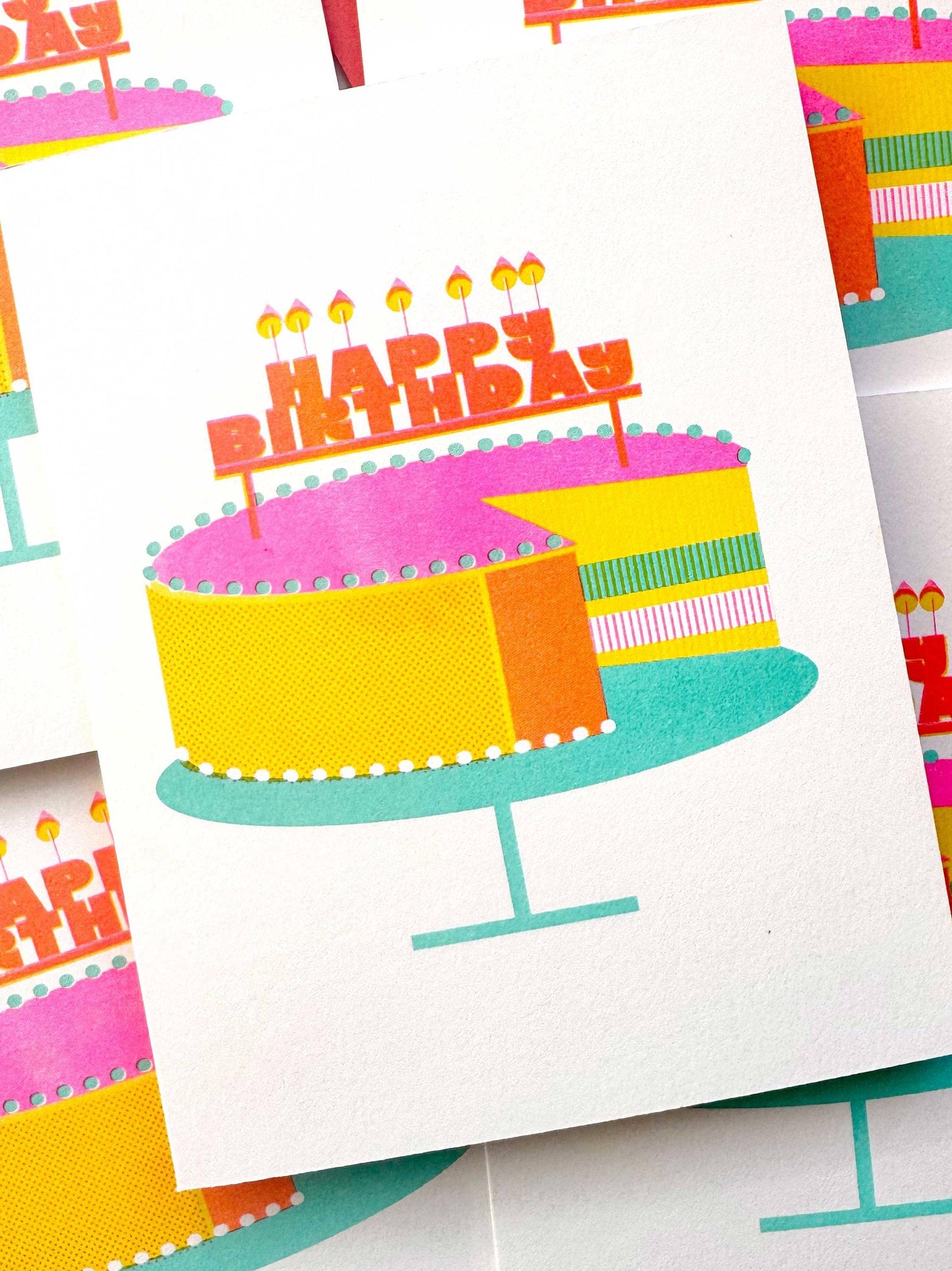 SLY EYE - Mid Century Modern Risograph Birthday Card