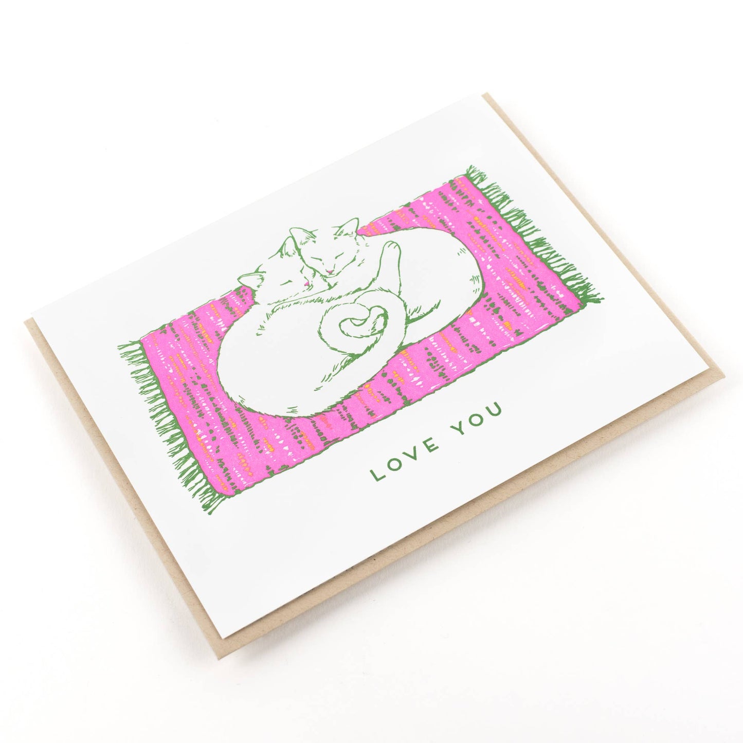 Porchlight Press Letterpress - Colour Your Cats - Love Interactive Greeting Card - Agricola Street Books