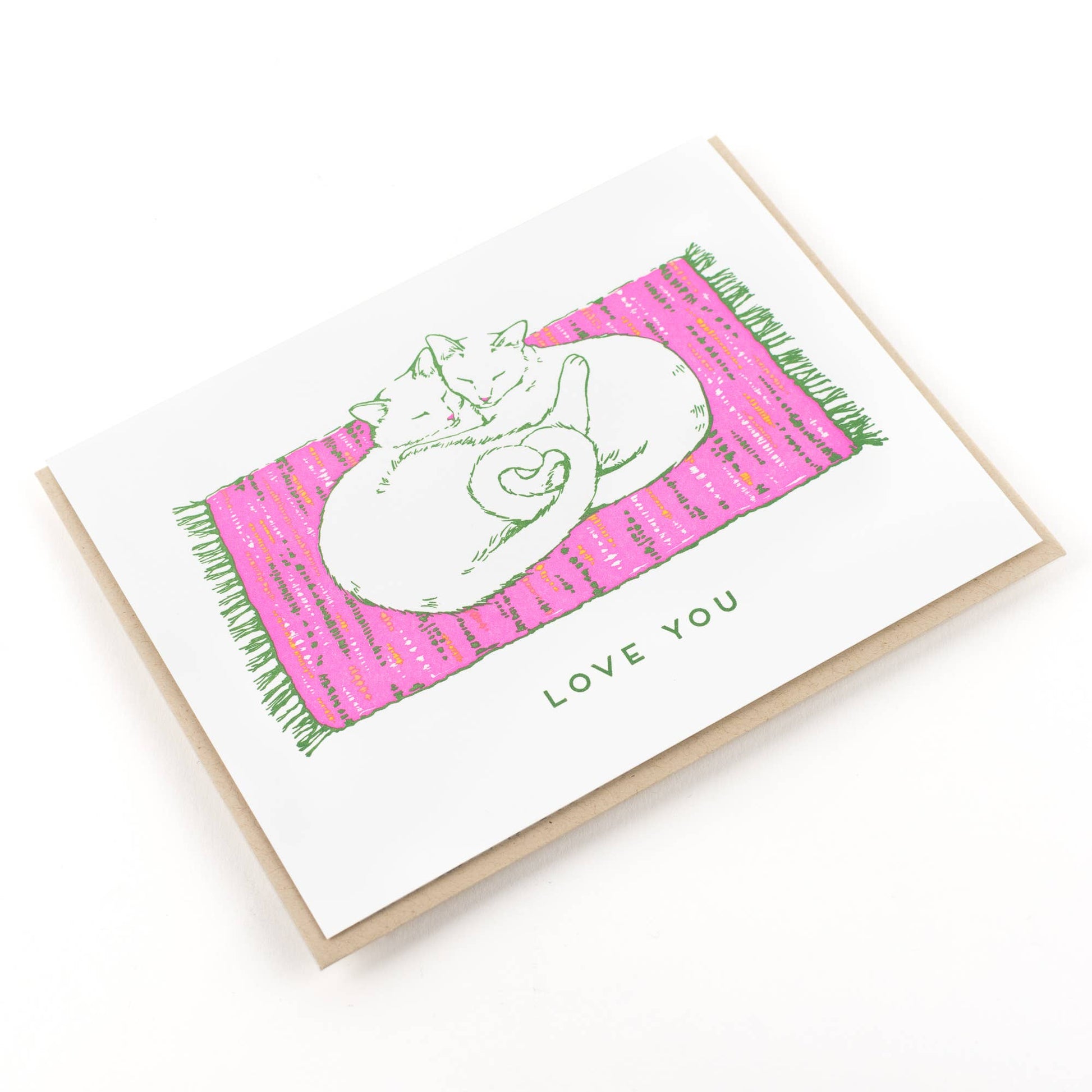 Porchlight Press Letterpress - Colour Your Cats - Love Interactive Greeting Card - Agricola Street Books