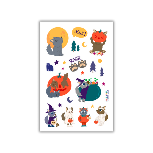 Four Bears Sticker Club - Howlin' Halloween Pups