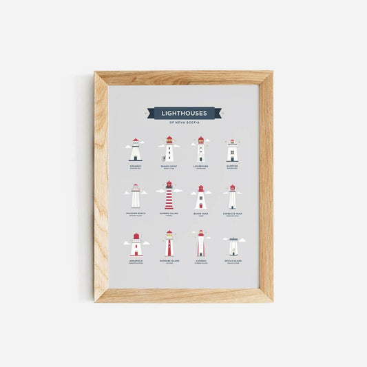 Paper Hearts™ - Lighthouses of Nova Scotia Art Print | (8" x 10") - Agricola Street Books