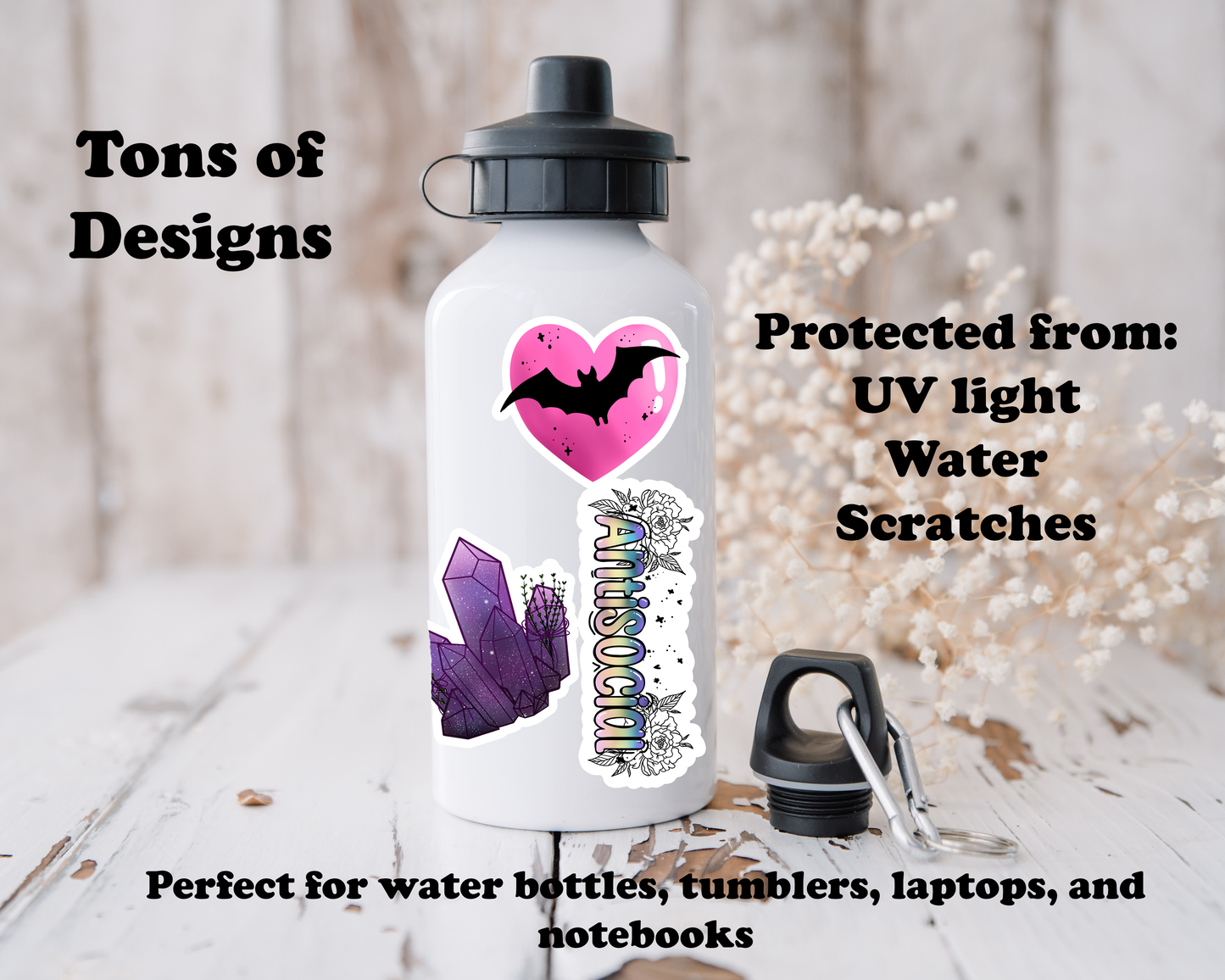 Rebel and Siren Stickers - Cawfee Crow | Animals | Bird | Waterproof Sticker | 2.5"