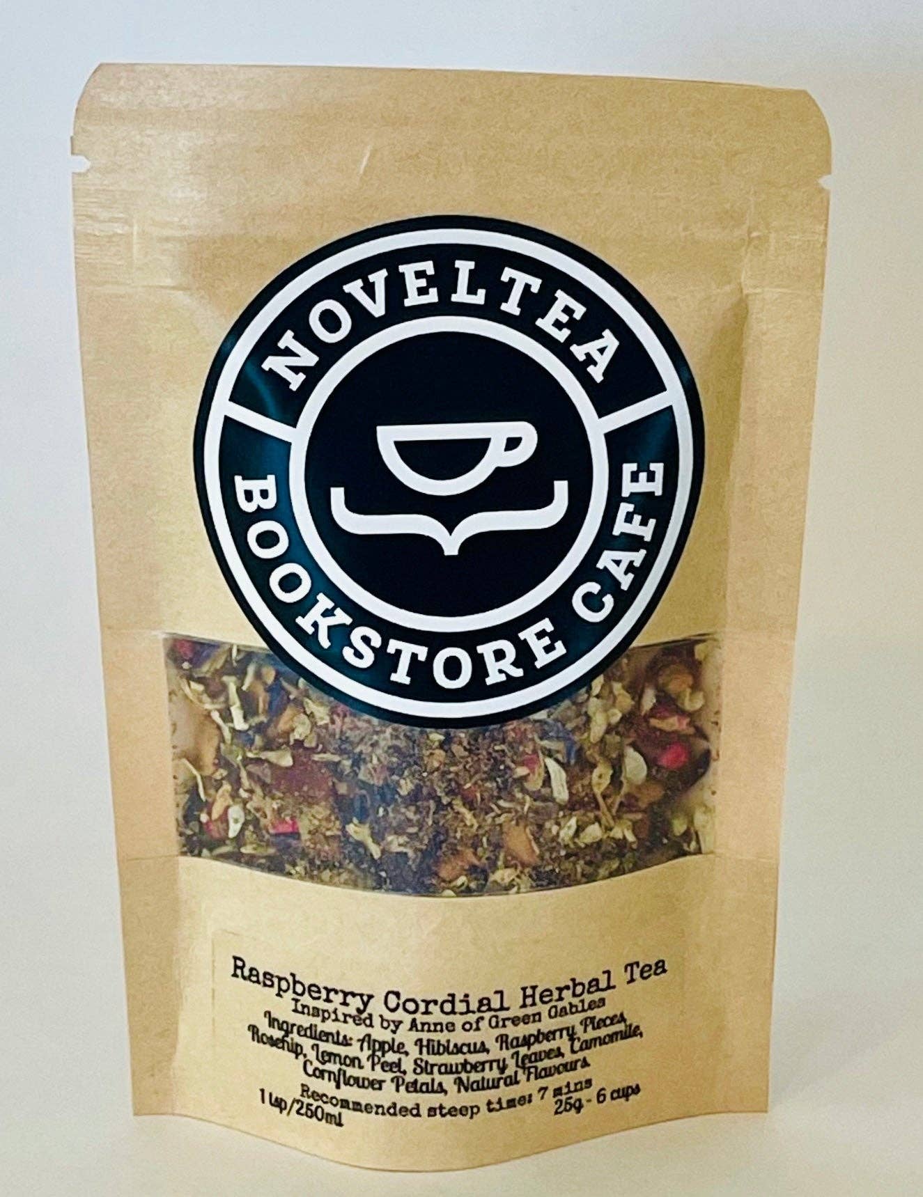 NovelTea Bookstore & Gifts - Anne of Green Gables Inspired - Raspberry Cordial HERBAL TEA