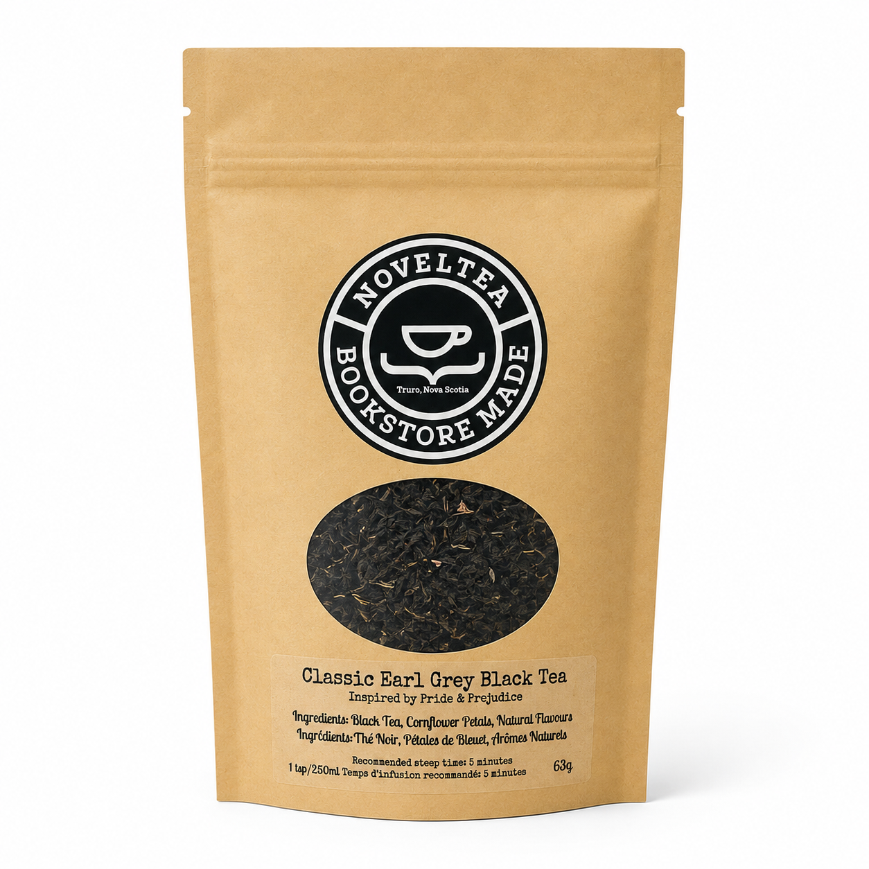 NovelTea Bookstore & Gifts - Inspiré par Orgueil et Préjugés - Thé noir Earl Grey