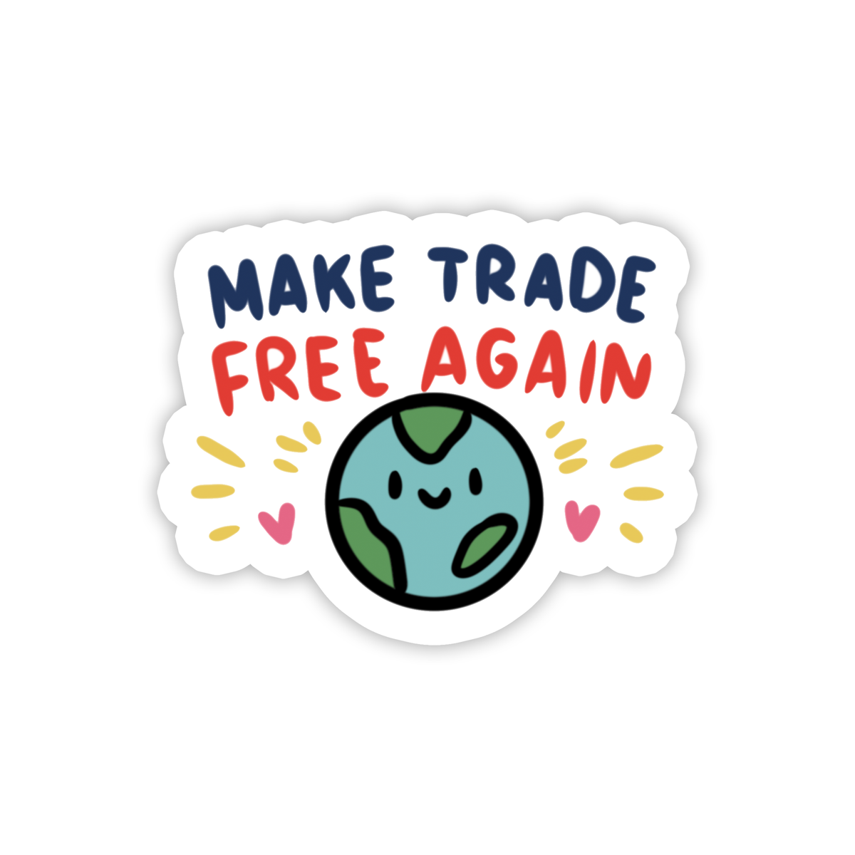 SlapPolitics Stickers - Make Trade Free Again | Politics | Waterproof Sticker
