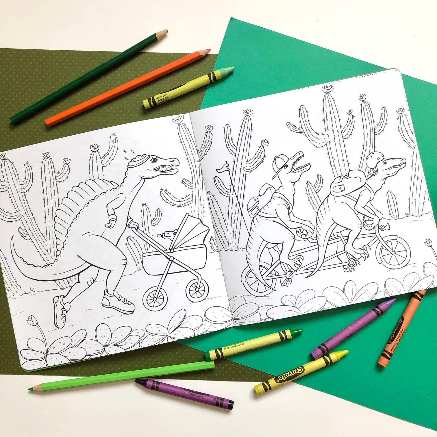 Sardines Studio - Coloring Book - The Dinosaurs A Jurassic Adventure - Agricola Street Books