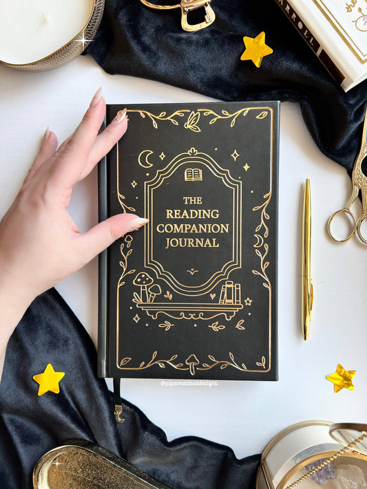 Piper MacLeod Designs - Reading Companion Journal | Vegan Leather & Gold Foil: No thanks! / Raven Wing Black