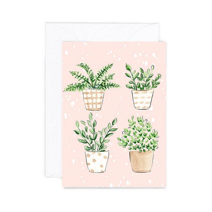 Almeida Illustrations - Mini Card - Plants Quartet -Everyday Botanical Greeting Card - Agricola Street Books