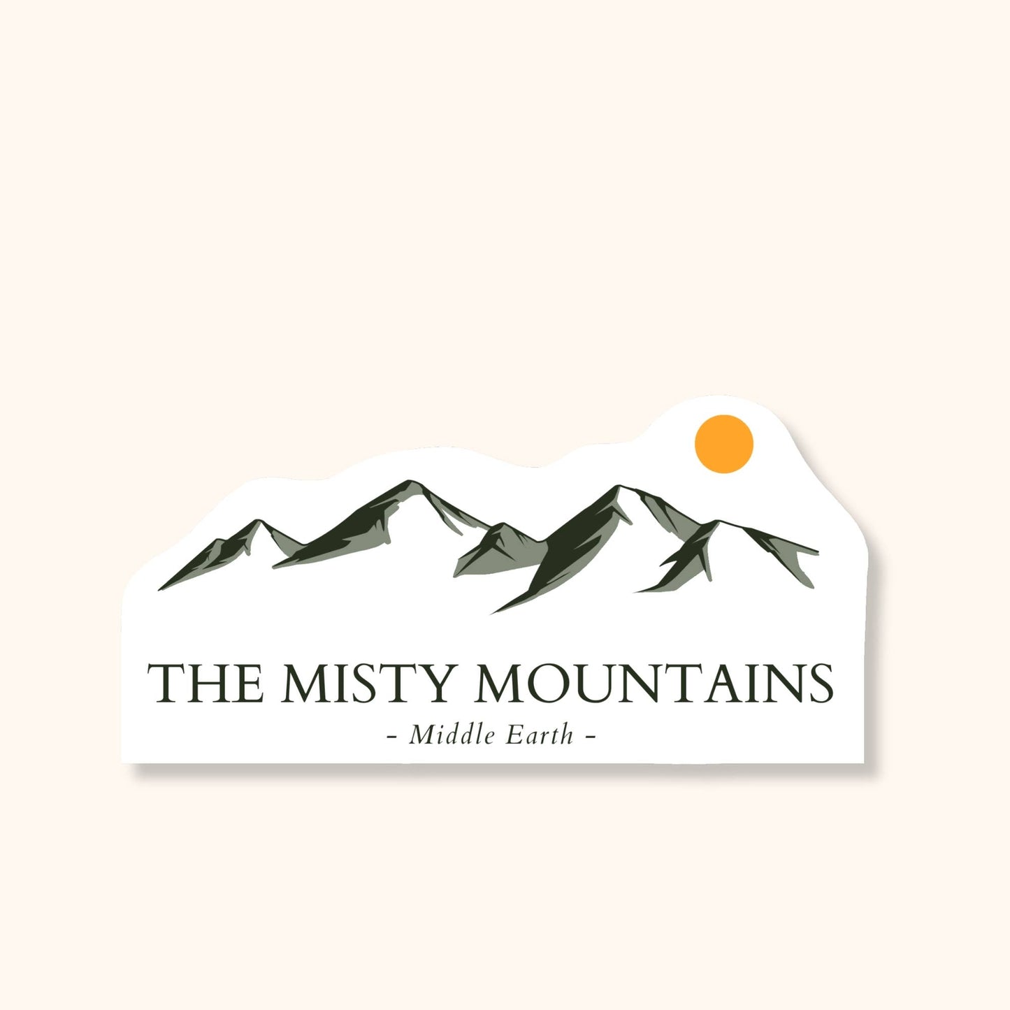 Brush & Bird - The Misty Mountains Sticker | Lord of the Rings Inspired Art