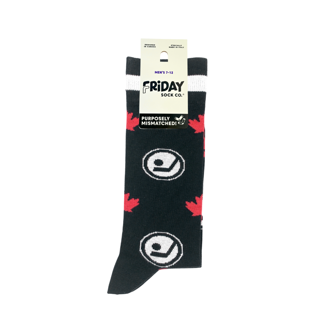 Friday Sock Co. - Men's CBC Hockey Night in Canada Logos Socks - Gift, Canada
