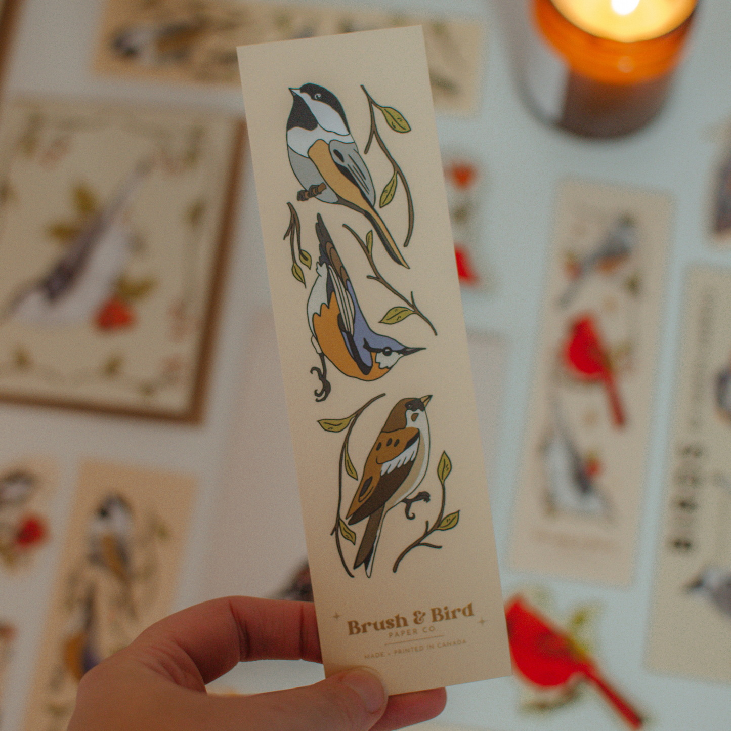 Brush + Bird Paper Co. - Canadian Birds Bookmark | Illustrated Backyard Bird Design