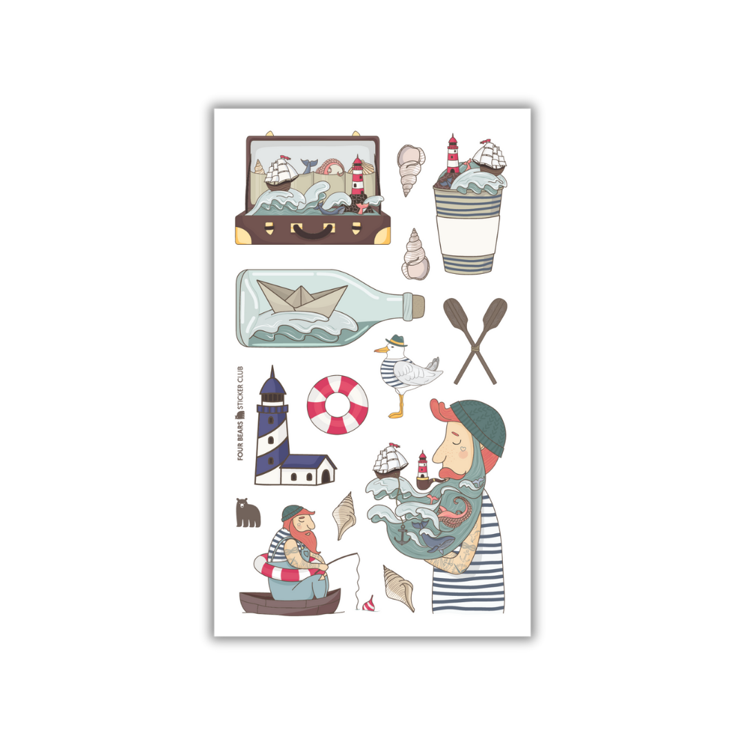 Four Bears Sticker Club - Wander the Waves - Agricola Street Books