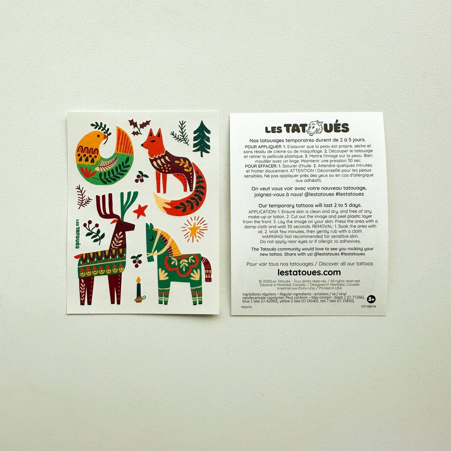Les Tatoués - Scandi Animals - Temporary Tattoos