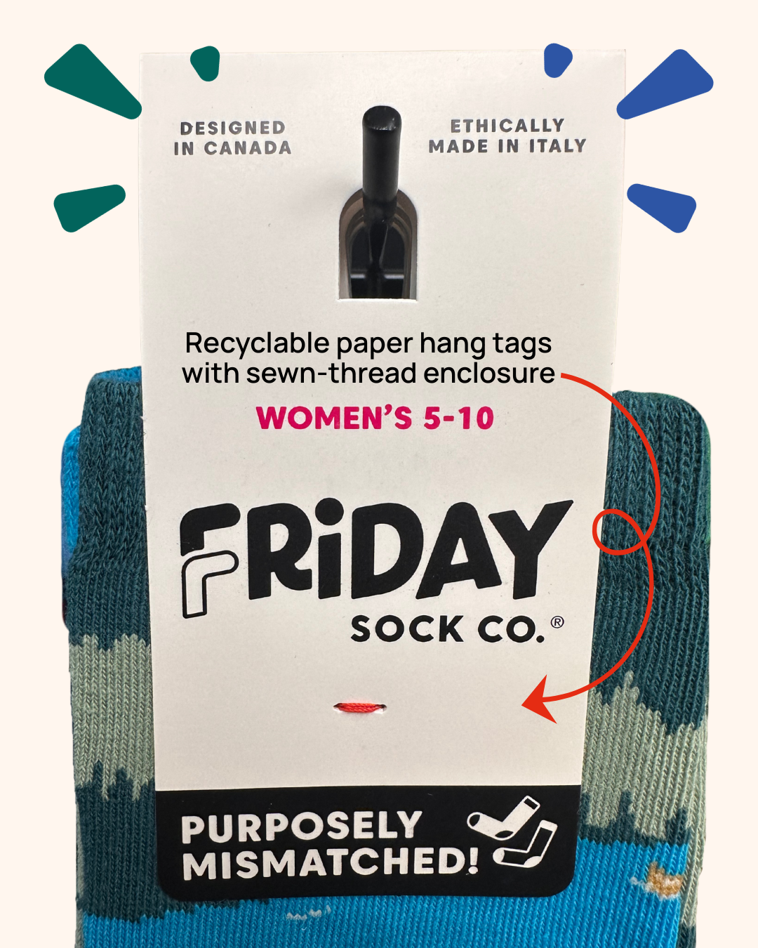 Friday Sock Co. - Women's Underwater Scene Crew Socks - Marine Design
