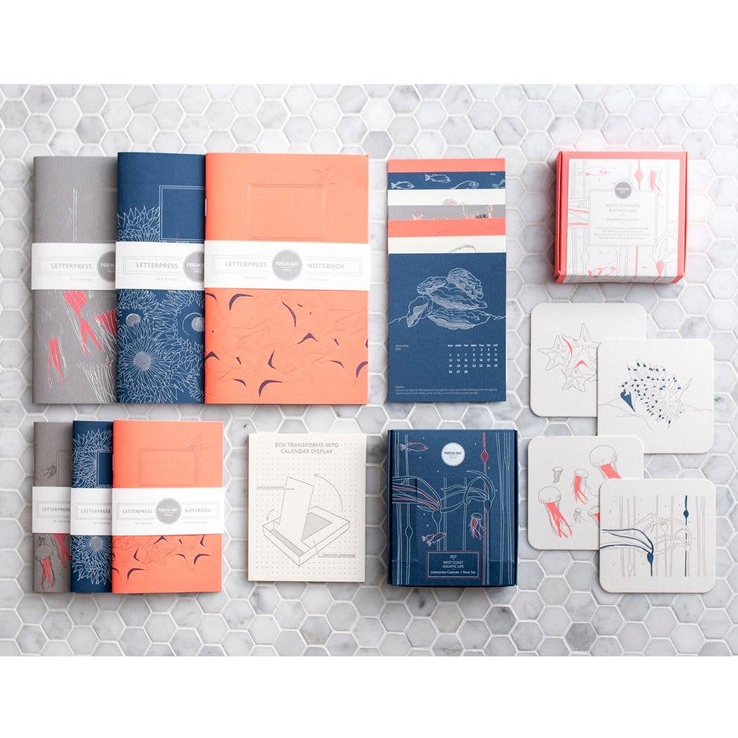 Porchlight Press Letterpress - Sea Anemone Pocket Notebook