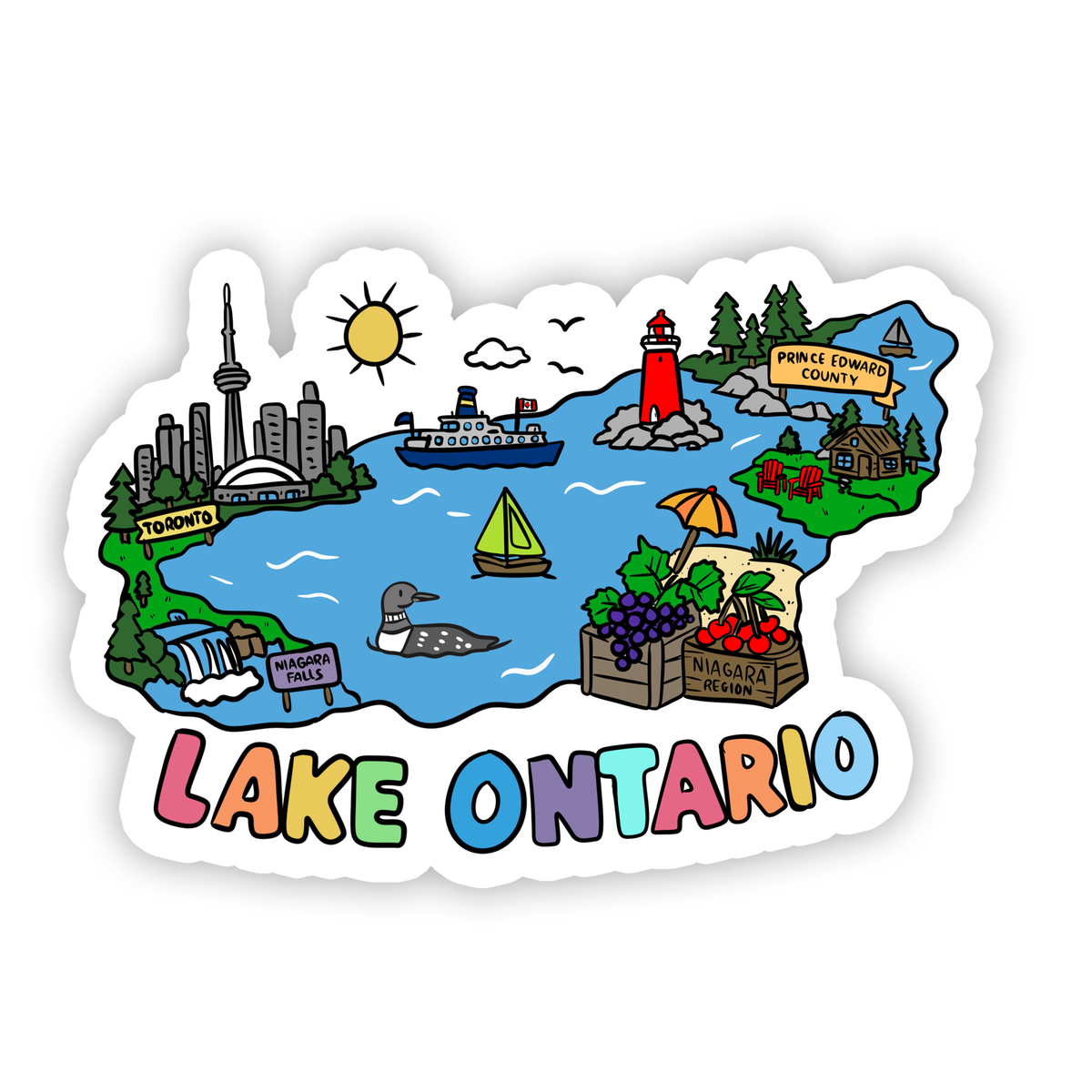 Rebel and Siren  Lake Ontario | Canada | Waterproof Sticker | 3"