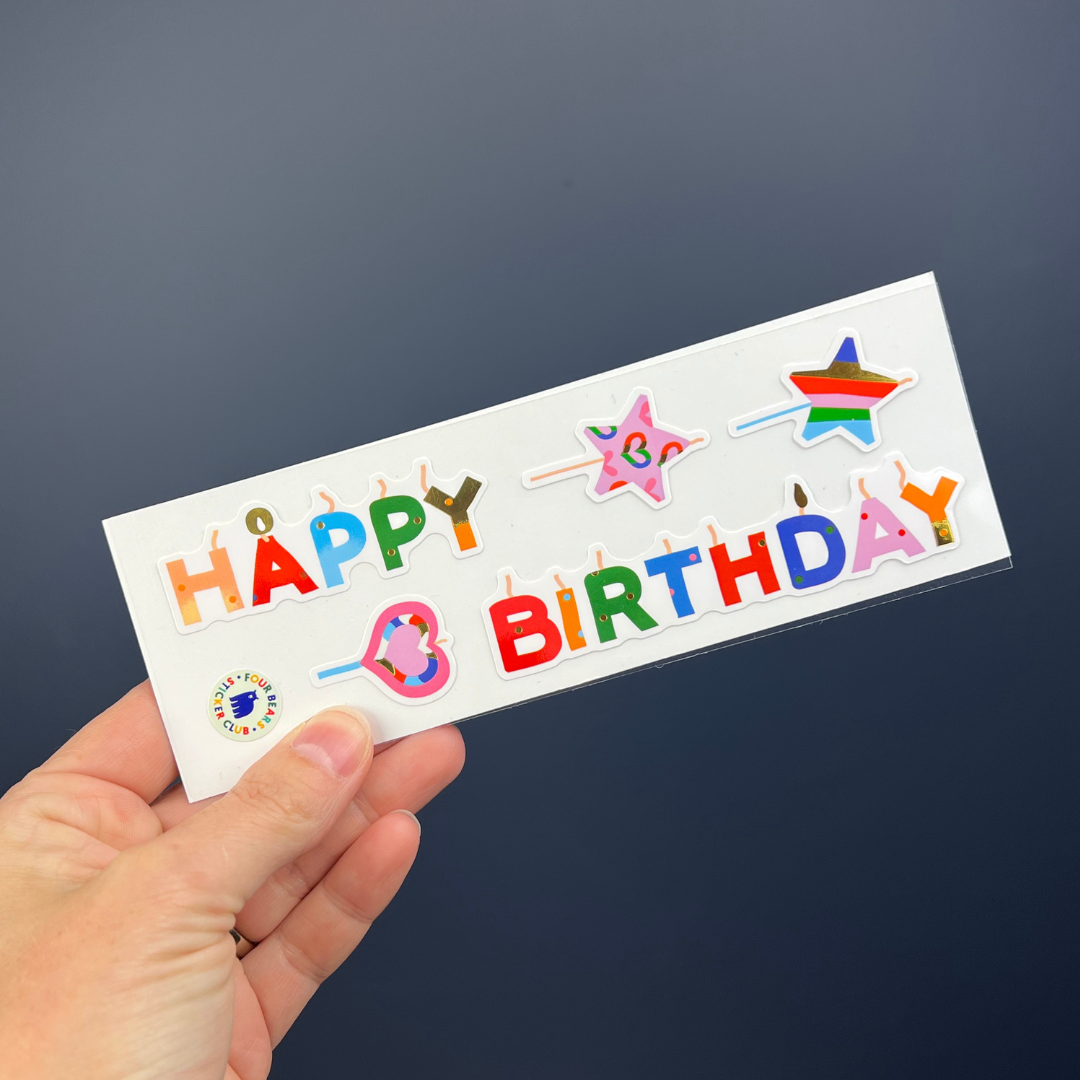 Four Bears Sticker Club - Birthday Candles