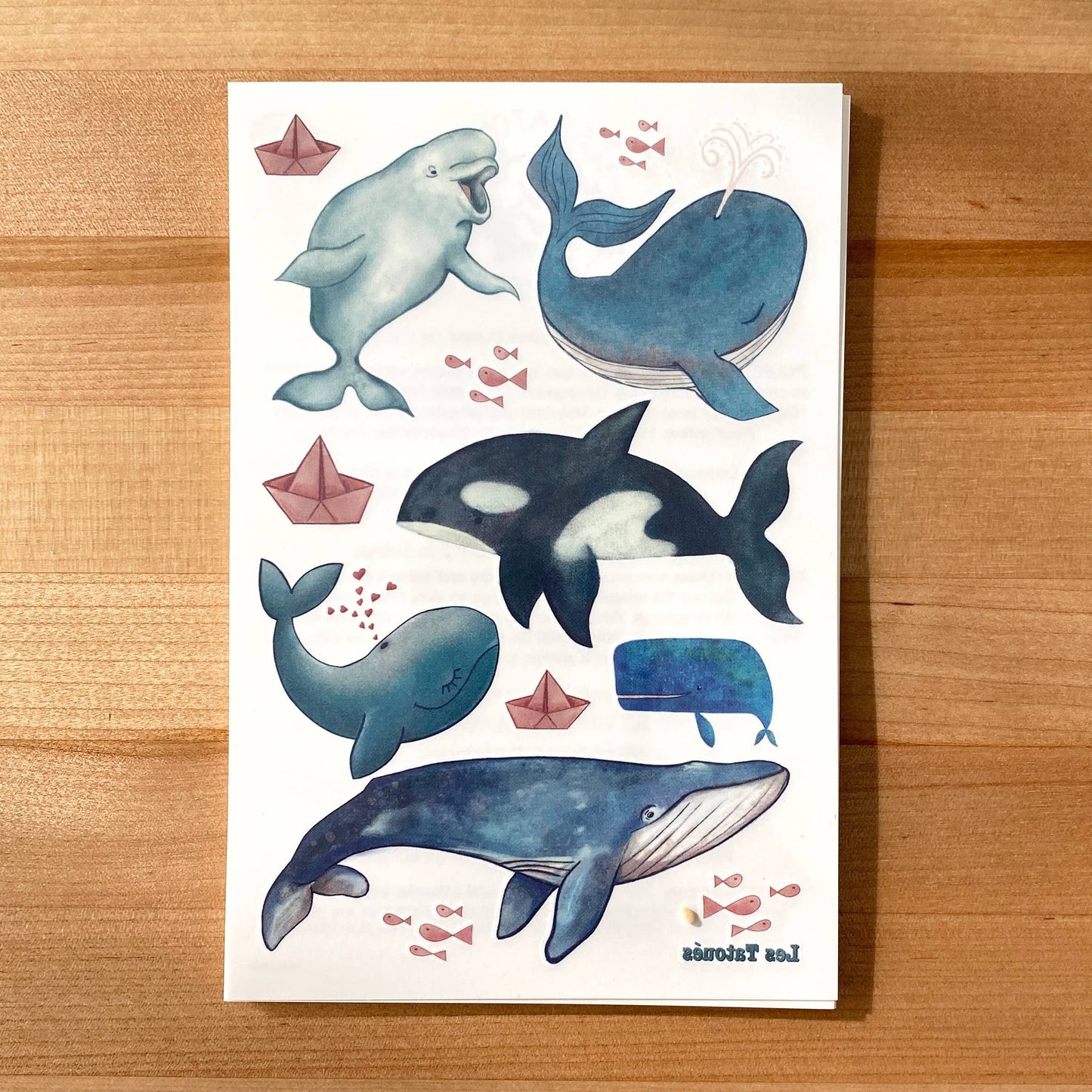 Les Tatoués - Whales - Temporary tattoos - Agricola Street Books