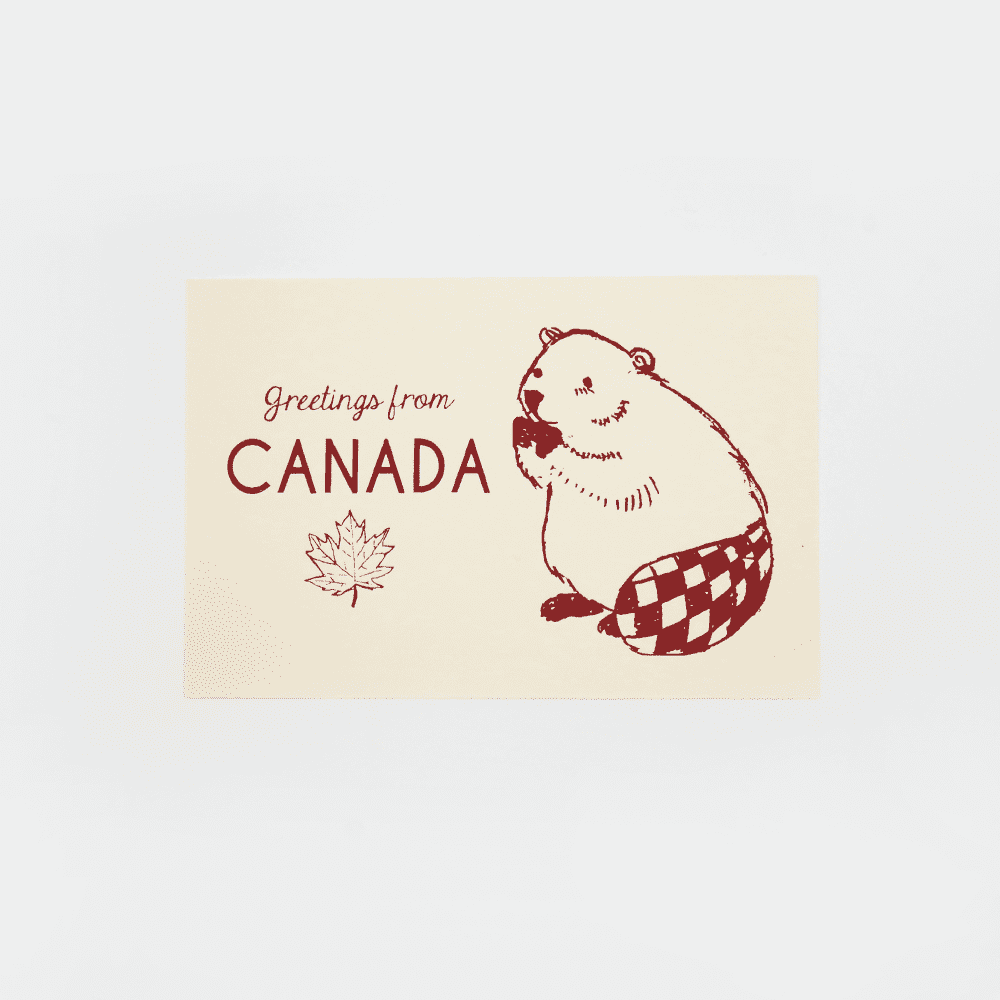 Kid Icarus - Kid Icarus - POSTCARD - Greetings from Canada, Beaver - Agricola Street Books