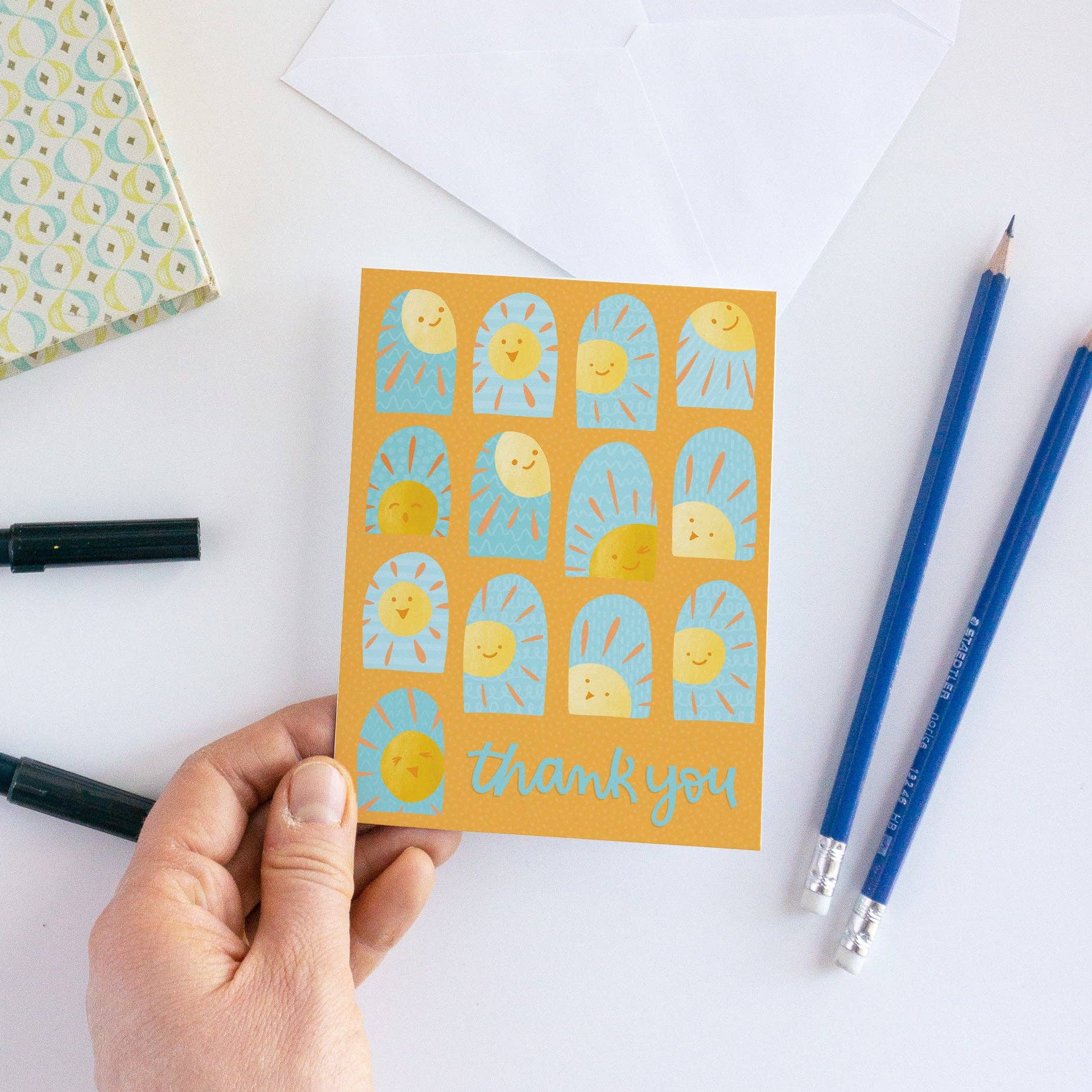 Pedaller Designs - Sunshine Thank You Card - Agricola Street Books