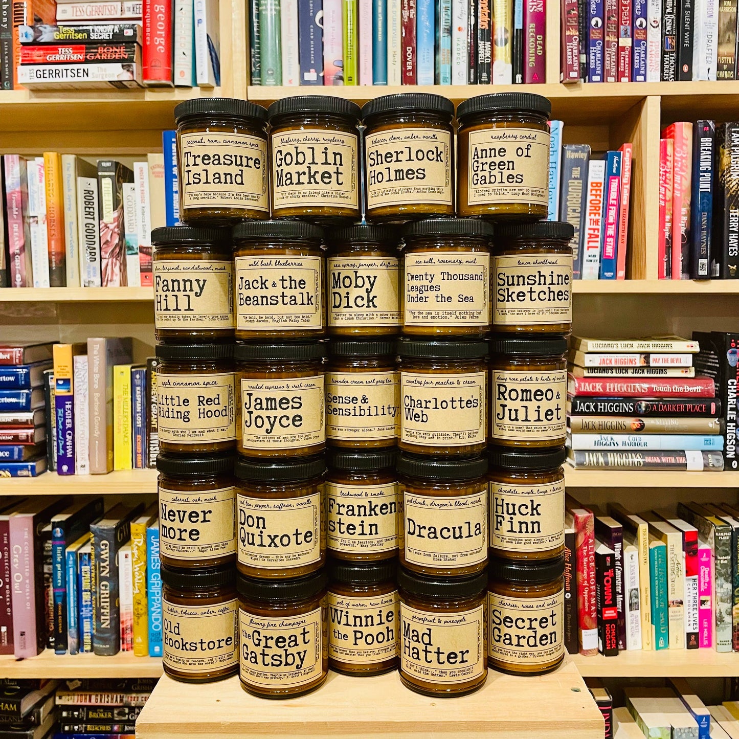 NovelTea Bookstore & Gifts - Old Bookstore - Leather & Coffee Scented Candle