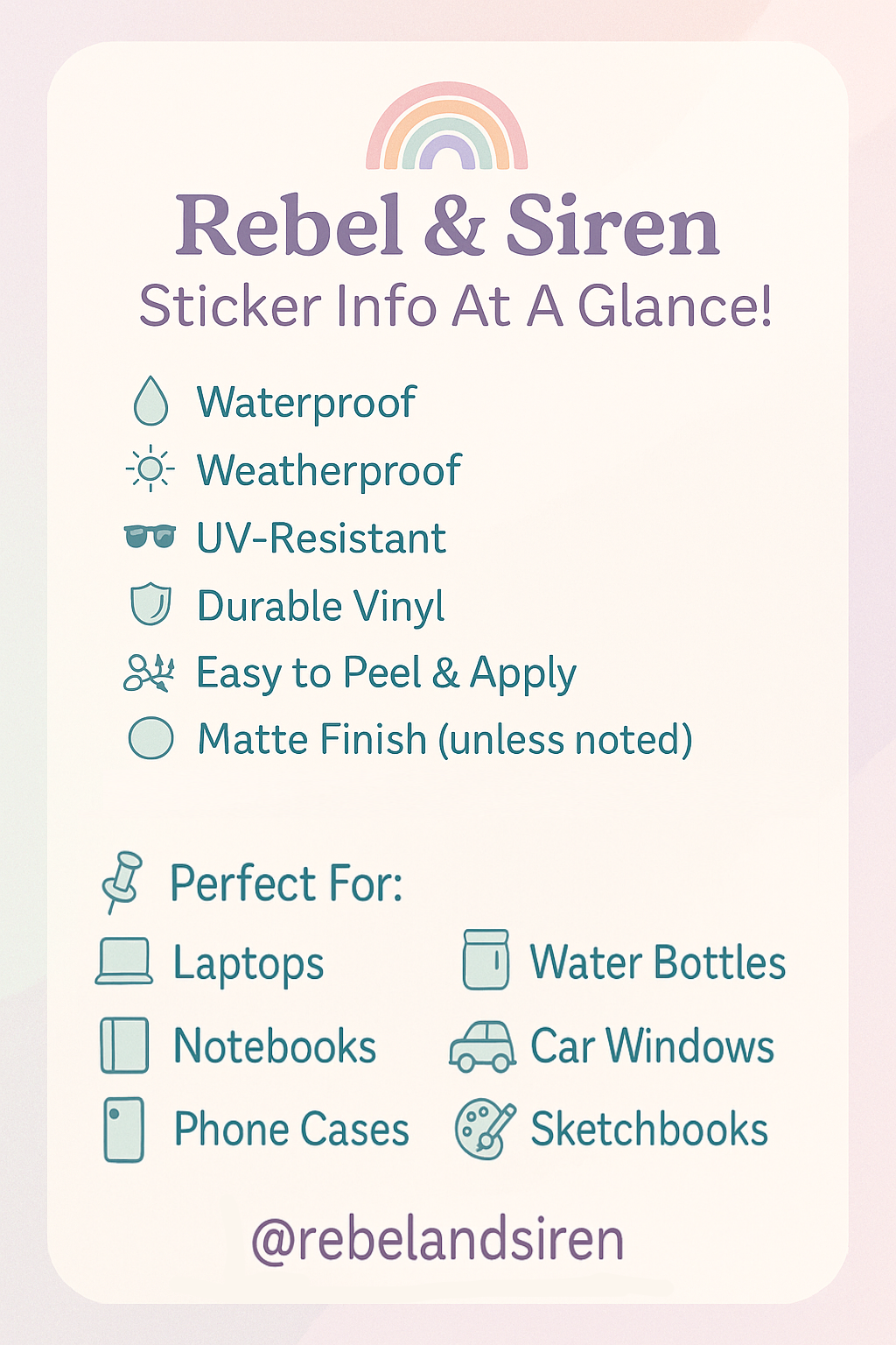 Rebel and Siren Stickers - Responsible Adult | Sarcasm | Waterproof Sticker | 3"