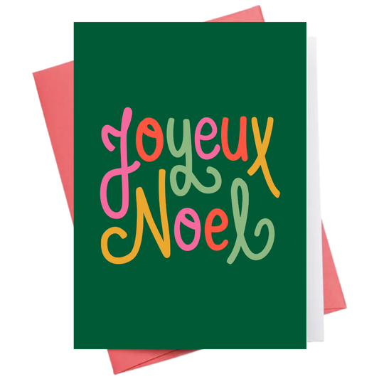 Inkwell Cards - Joyeux Noel Lettering Green | Christmas Greeting Card